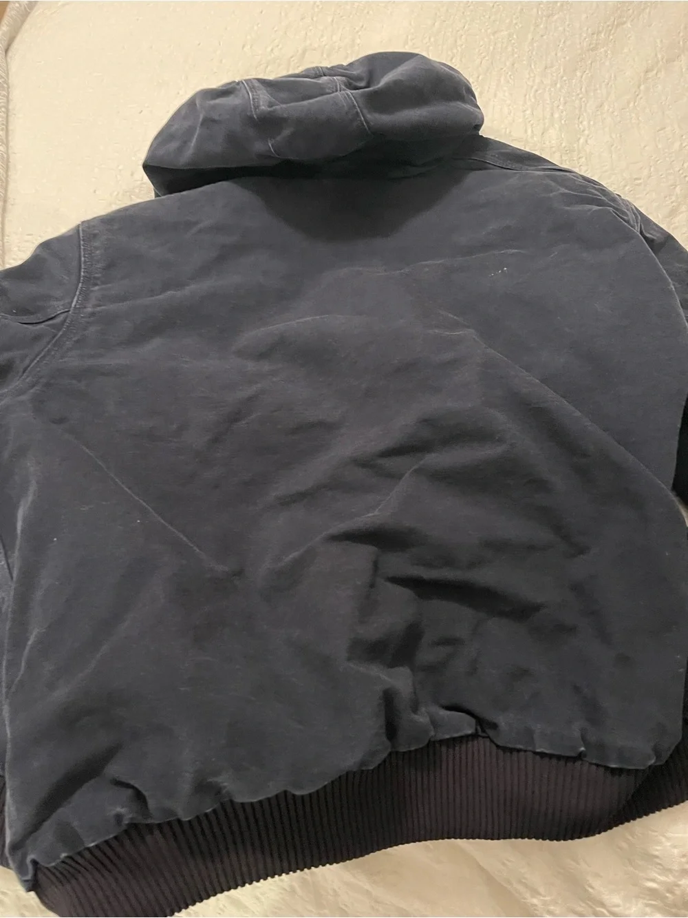 Vintage Carhartt Hooded Active Jacket “Dark Navy” J140 DNY  Sz XXlarge Big Tall